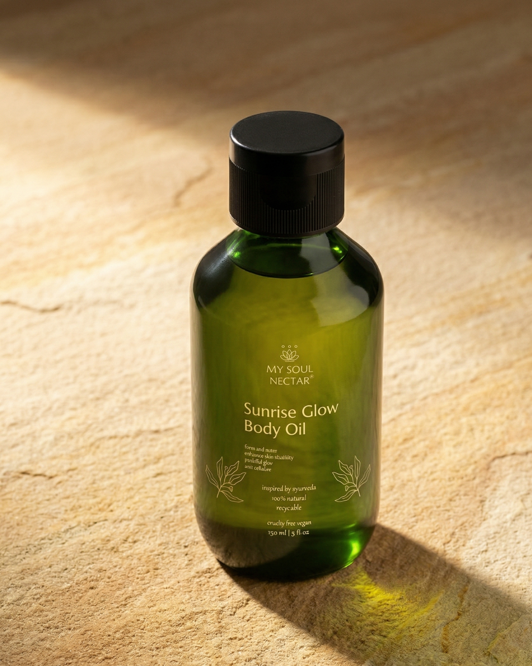 Sunrise Glow Body Oil 150ml | Turmeric, Sweet Orange & Grape Seed | My Soul Nectar